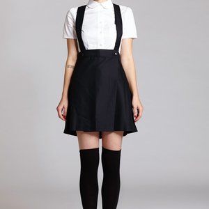 L'ecole Des Femmes Black Suspender Skirt